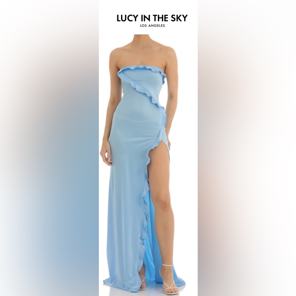 Lucy in the Sky Navy Blue Strapless Dress